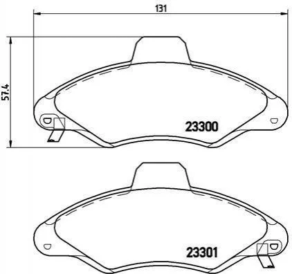 Тормозные колодки передние дисковые BREMBO P24 045 (фото 1)