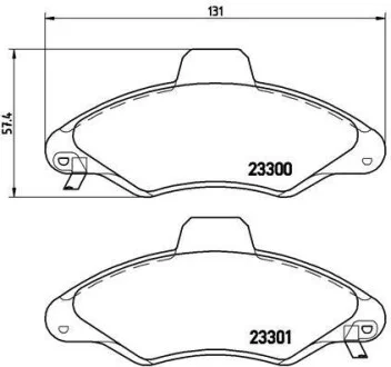 Тормозные колодки передние дисковые BREMBO P24 045