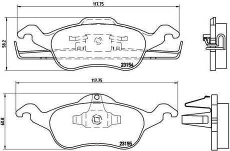 Гальмівні колодки дискові BREMBO P24 046 (фото 1)