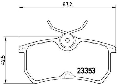 Гальмівні колодки задні дискові BREMBO P24 047