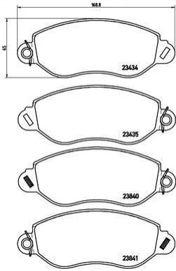 Тормозные колодки передние дисковые BREMBO P24 053 (фото 1)