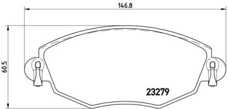 Тормозные колодки передние дисковые BREMBO P24 060