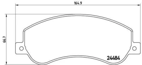 Тормозные колодки передние дисковые BREMBO P24 064