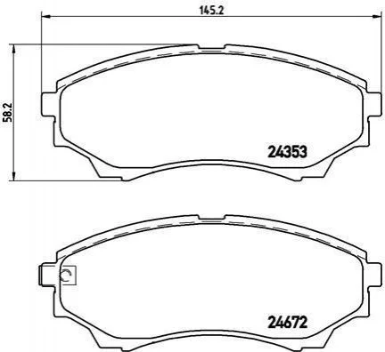 Гальмівні колодки передні дискові BREMBO P24 086 (фото 1)