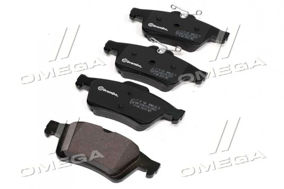 Тормозные колодки задние дисковые BREMBO P24 148 (фото 1)