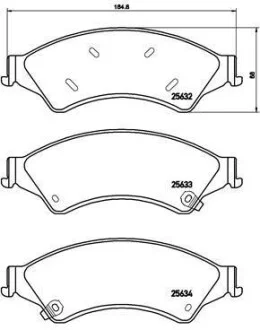 Гальмівні колодки передні дискові BREMBO P24 153