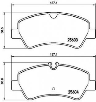 Тормозные колодки дисковые BREMBO P24 160 (фото 1)