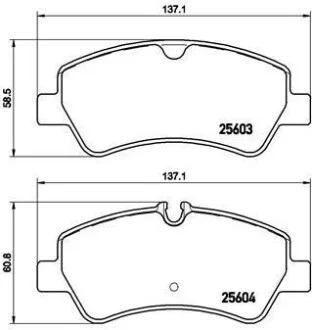 Тормозные колодки задние дисковые BREMBO P24 160