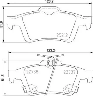 Тормозные колодки дисковые BREMBO P24 216