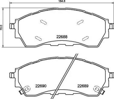 Гальмівні колодки дискові BREMBO P24 225