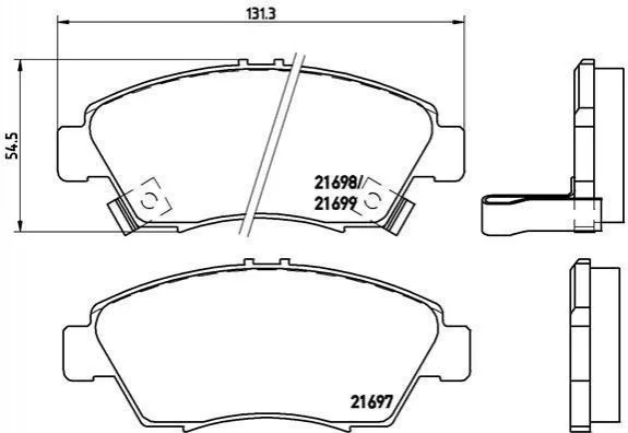 Тормозные колодки передние дисковые BREMBO P28 024 (фото 1)