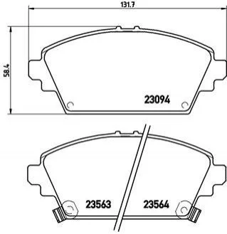 Гальмівні колодки передні дискові BREMBO P28 029 (фото 1)