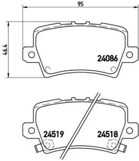 Тормозные колодки задние дисковые BREMBO P28 038