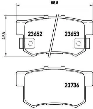Гальмівні колодки задні дискові BREMBO P28 039 (фото 1)