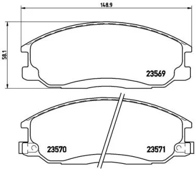 Тормозные колодки передние дисковые BREMBO P30 013