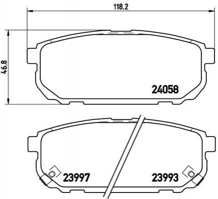 Гальмівні колодки задні дискові BREMBO P30 023 (фото 1)