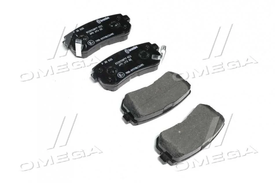 Тормозные колодки задние дисковые BREMBO P30 025 (фото 1)