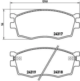 Гальмівні колодки передні дискові BREMBO P30 026