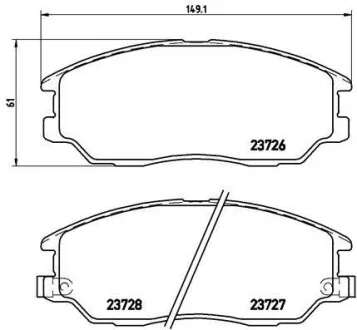 Гальмівні колодки передні дискові BREMBO P30 028