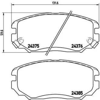 Тормозные колодки передние дисковые BREMBO P30 038