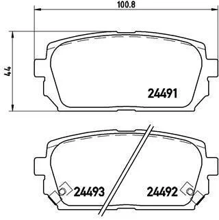 Гальмівні колодки задні дискові BREMBO P30 040