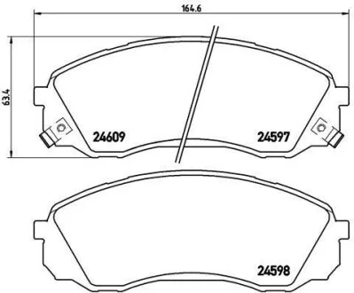 Тормозные колодки передние дисковые BREMBO P30 041