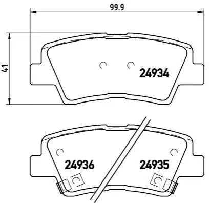 Тормозные колодки задние дисковые BREMBO P30 047 (фото 1)