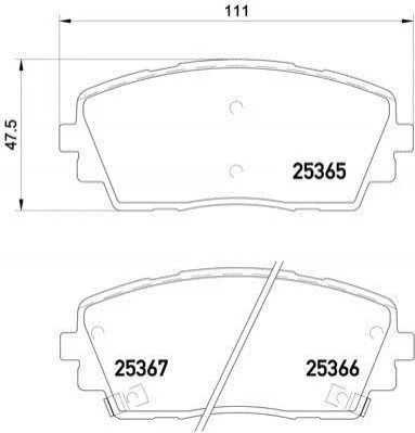 Тормозные колодки дисковые BREMBO P30 053 (фото 1)