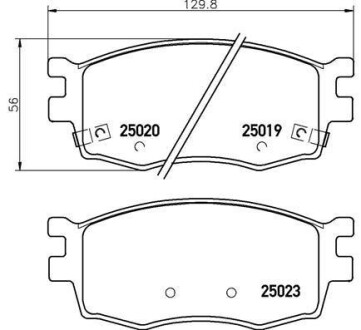 Тормозные колодки дисковые BREMBO P30 069