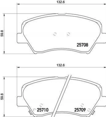 Тормозные колодки передние дисковые BREMBO P30 073 (фото 1)
