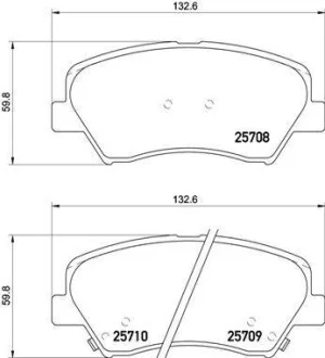 Тормозные колодки передние дисковые BREMBO P30 073