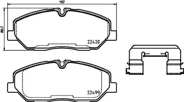 Тормозные колодки дисковые BREMBO P30 084 (фото 1)