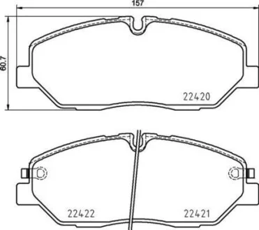 Гальмівні колодки дискові BREMBO P30 090