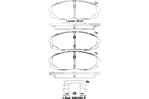Тормозные колодки дисковые BREMBO P30 095 (фото 1)