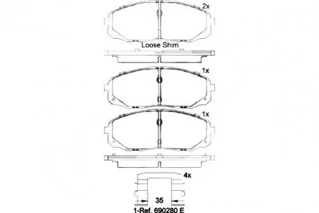 Тормозные колодки дисковые BREMBO P30 095