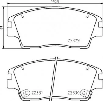 Гальмівні колодки дискові BREMBO P30 096