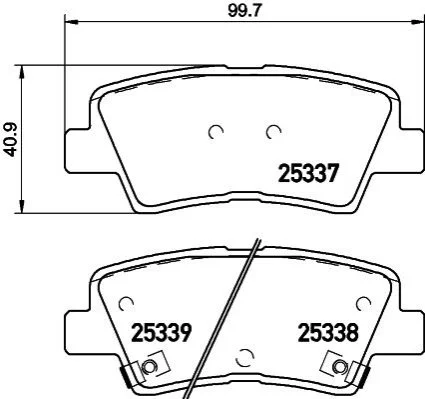 Тормозные колодки дисковые BREMBO P30 101 (фото 1)
