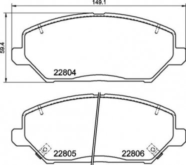 Тормозные колодки дисковые BREMBO P30 110 (фото 1)