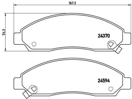 Гальмівні колодки передні дискові BREMBO P34 005