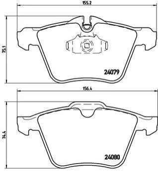 Гальмівні колодки передні дискові BREMBO P36 027 (фото 1)