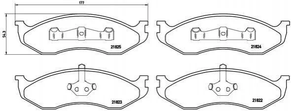 Тормозные колодки передние дисковые BREMBO P37 004 (фото 1)