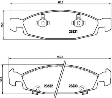 Тормозные колодки передние дисковые BREMBO P37 005