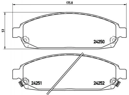 Тормозные колодки передние дисковые BREMBO P37 010 (фото 1)
