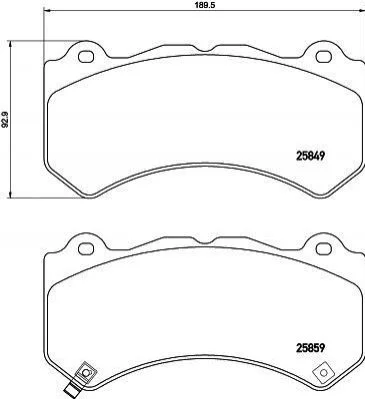Тормозные колодки дисковые BREMBO P37 018 (фото 1)