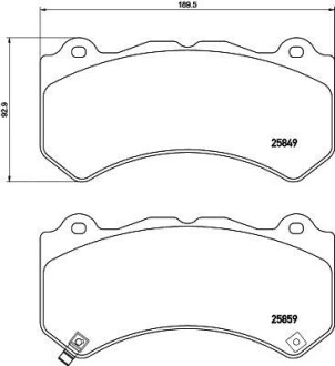 Тормозные колодки дисковые BREMBO P37 018 (фото 1)