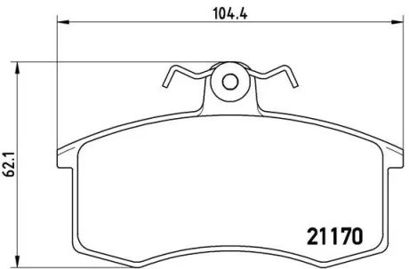 Тормозные колодки передние дисковые BREMBO P41 003