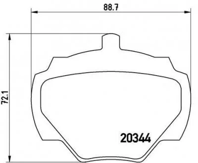 Гальмівні колодки задні дискові BREMBO P44 001