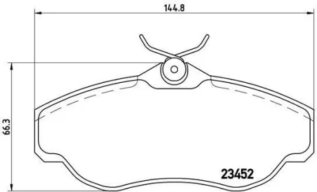 Тормозные колодки передние дисковые BREMBO P44 008
