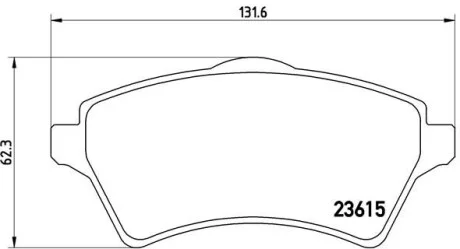 Тормозные колодки передние дисковые BREMBO P44 011