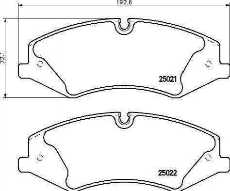 Тормозные колодки передние дисковые BREMBO P44 024 (фото 1)